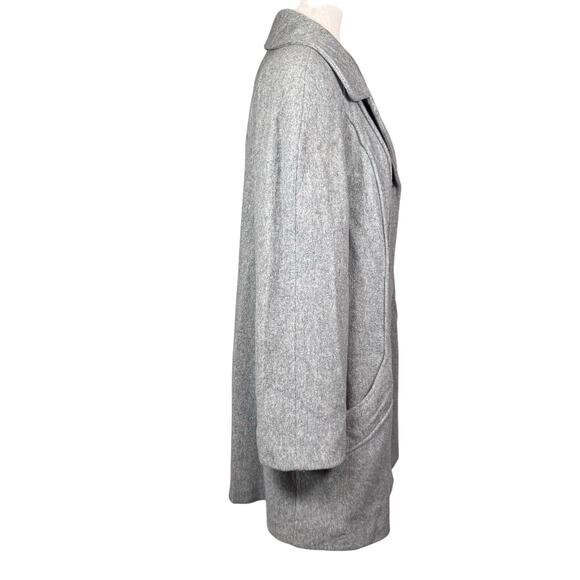 Vintage Alorna Women's Wool Gray Coat USA Made Minimalist Comfort Casual Office - Picture 2 of 10